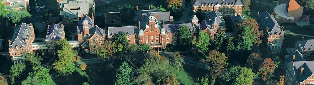 Aerial photo of Randolph College campus